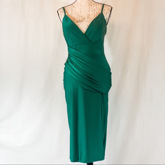 hunter green party dress